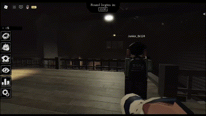 a screenshot of a video game with the words round begins in the top left corner