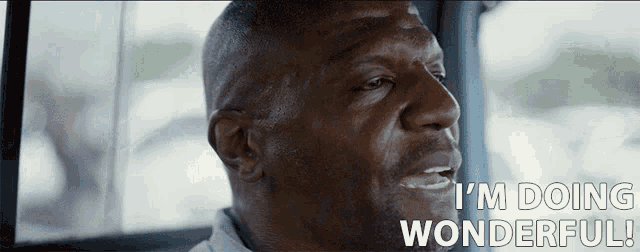 a man says i 'm doing wonderful while sitting in a car