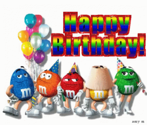 Happy Birthday M And Ms GIF - Happy Birthday M And Ms Celebrate GIFs