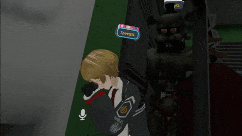 a cartoon character with a sign that says speegan