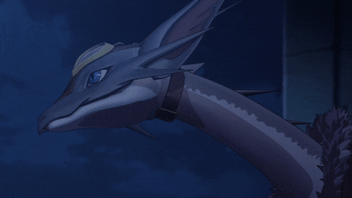 a drawing of a dragon 's head with a collar around its neck