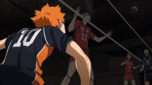 a volleyball player with the number 10 on the back of his shirt