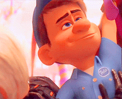 a close up of a cartoon character wearing a blue shirt with the word fedex on it
