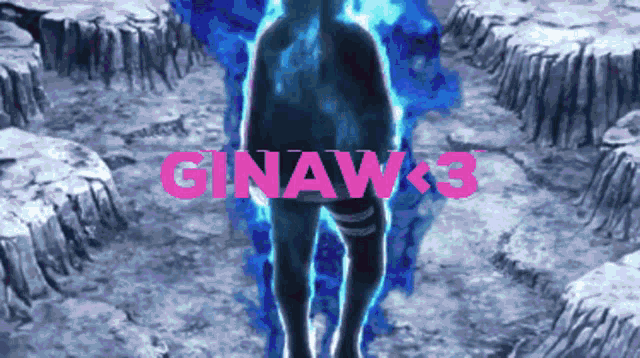 a poster for ginaw3 with a silhouette of a man