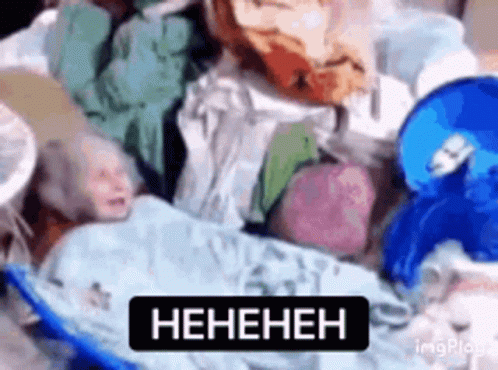 Hoarder Lady GIF - Hoarder Lady Laughing GIFs