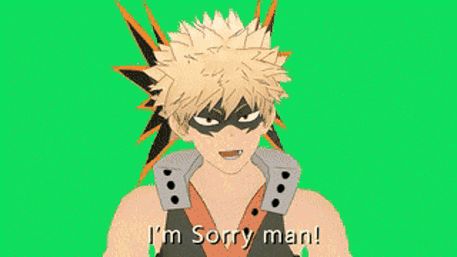 a cartoon character says fuck you in front of a green background