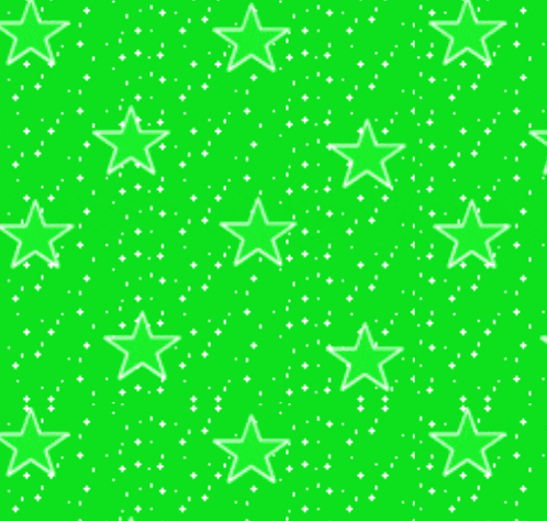 green background with white stars and dots on it