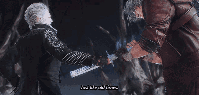 a devil may cry video game character says just like old times