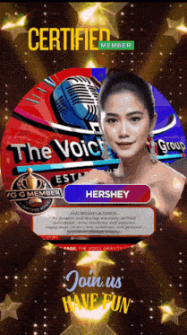 a certified member of the voice group has a picture of hershey