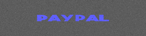 paypal is written in blue letters on a grey background