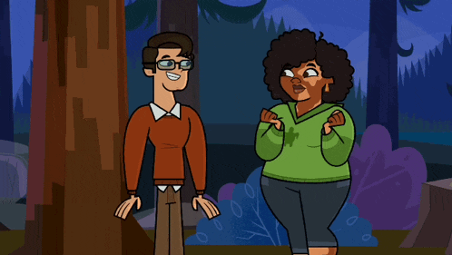 a man and a woman are standing next to each other