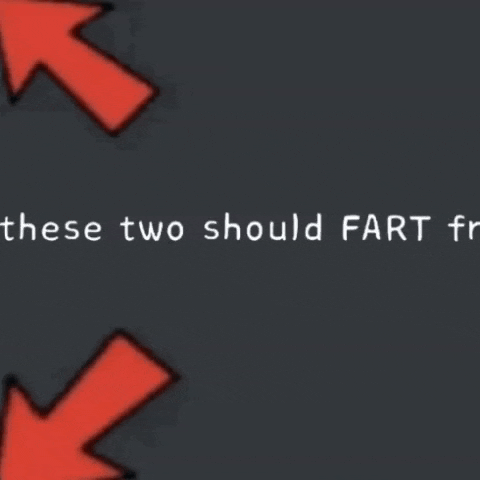 two red arrows pointing to the words these two should fart from