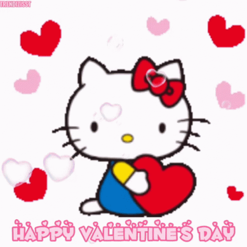Happy Valentines Day Hello Kitty GIF - Happy Valentines Day Hello Kitty Love GIFs