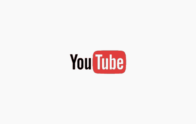the youtube logo is on a white background and has a play button .