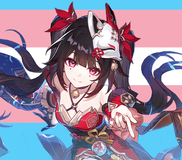 a girl wearing a fox mask is pointing at something