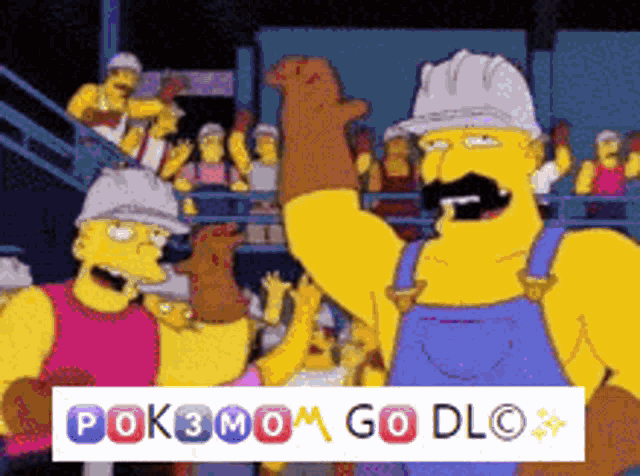 a cartoon of a man wearing overalls and a hard hat with pokemon go dlc in the corner