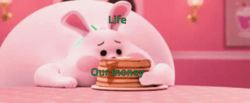 Bunny Pancakes GIF - Bunny Pancakes Our Money GIFs