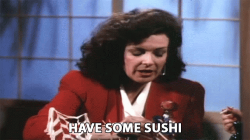 Have Some Sushi Want Sushi GIF - Have Some Sushi Want Sushi Grab A Piece GIFs
