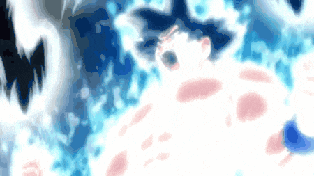 a cartoon character is surrounded by a blue and white flame