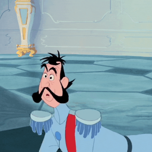 a cartoon of a man with a beard and mustache making a face