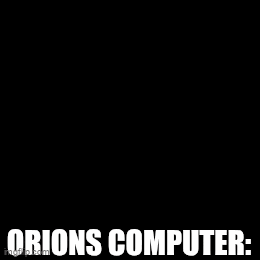 a crying anime girl with the words " orion 's computer " underneath her