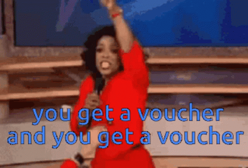 Voucher Youve Got A Voucher GIF - Voucher Youve Got A Voucher Oprah Winfrey GIFs