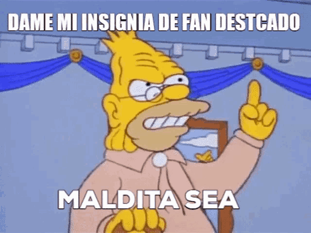 a cartoon of bart simpson eating a cigar with the words dame mi insignia