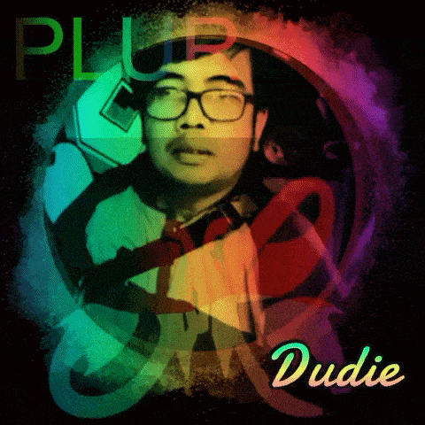 a picture of a man with the name dudie on it