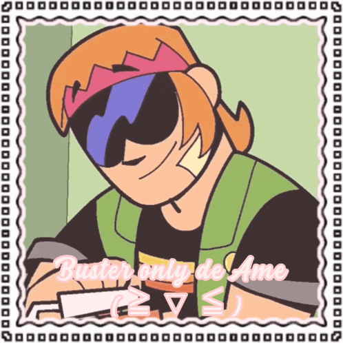 a picture of a cartoon character with the words buster only de ame