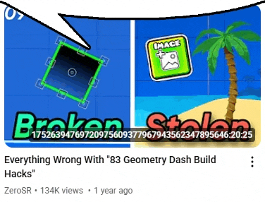 a picture of a broken square and a picture of a palm tree