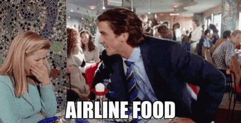 Airline Food American Psycho GIF
