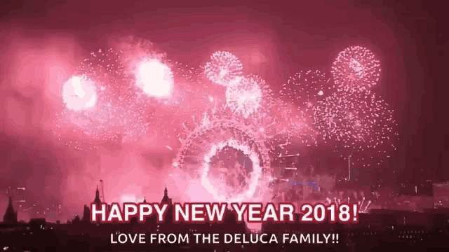 happy new year 2018 love from the deluca family
