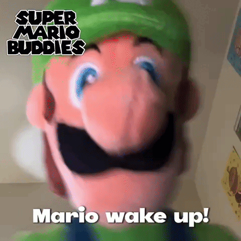 Luigi Mario Buddies GIF - Luigi Mario Buddies Mario Wake Up GIFs