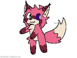 a pixel art drawing of a fox with the name spooky on the bottom