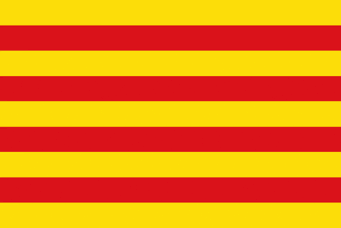 a blue yellow and red flag with a coat of arms and the words virtvs vnita fortion