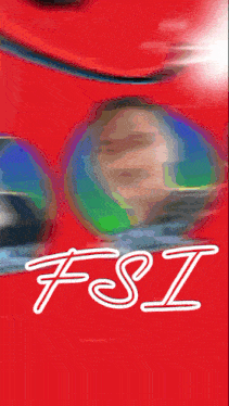 a red background with the word fsi in white