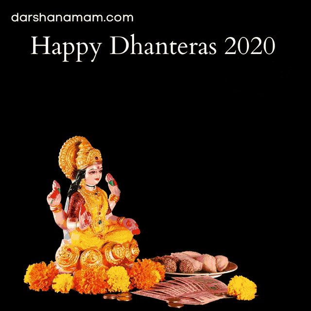 Happy Dhanteras Mata Lakshmi GIF - Happy Dhanteras Mata Lakshmi Wealth Laxmi GIFs