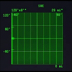 a screen shows a grid with the word src on it