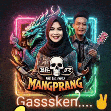 a poster for the big family mangprang with a dragon and skull