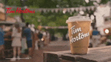 Tim Hortons Vanilla Iced Latte GIF - Tim Hortons Vanilla Iced Latte Iced Latte GIFs