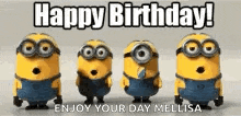 a group of minions are standing next to each other with their mouths open .