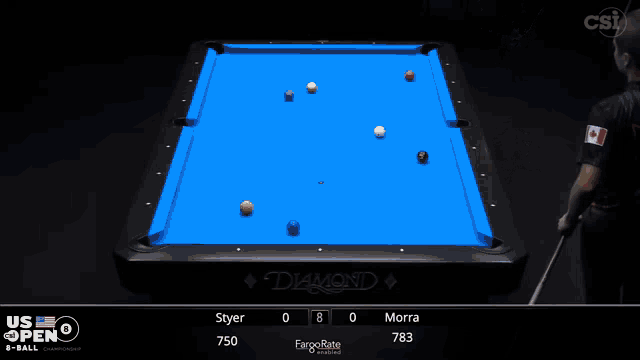a pool table with a blue cloth says diamond on it