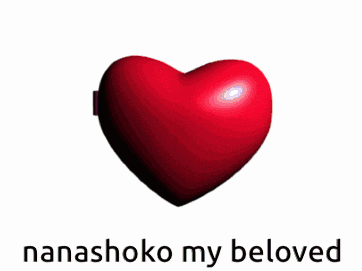 a picture of a man and a woman in a heart shaped frame with the words nanashoku my beloved