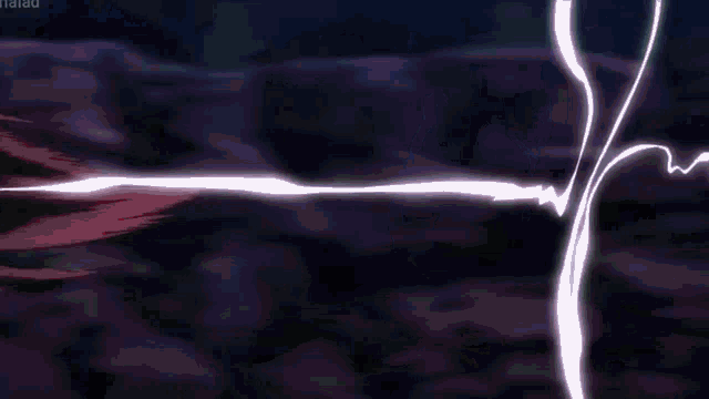 a purple background with a few lines of light coming out of the ground