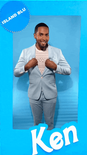 a picture of a man in a suit with the name ken on the bottom