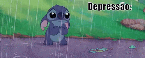 Depressão GIF - Stitch Crying In The Rain Depressed GIFs