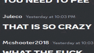 a screenshot of a conversation between juleco yesterday at 10:03 pm and mcshooter2018 yesterday at 10