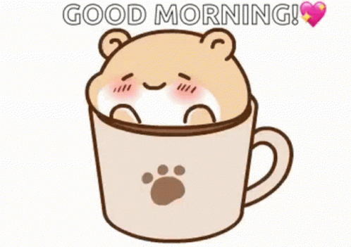Good Morning Blushing GIF - Good Morning Blushing Cup GIFs