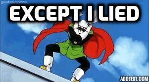 a cartoon character is standing on top of a building with a red cape on .