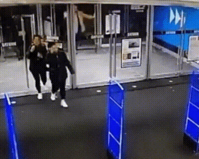 Store Glass Door Grand Entry GIF - Store Glass Door Grand Entry Stupid Entry GIFs